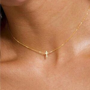 Gold cross necklace
